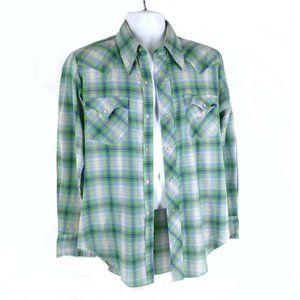 Vintage 1970s, Western Pearl Snap Shirt, Men's Size 15 1/2 x 34, Medium